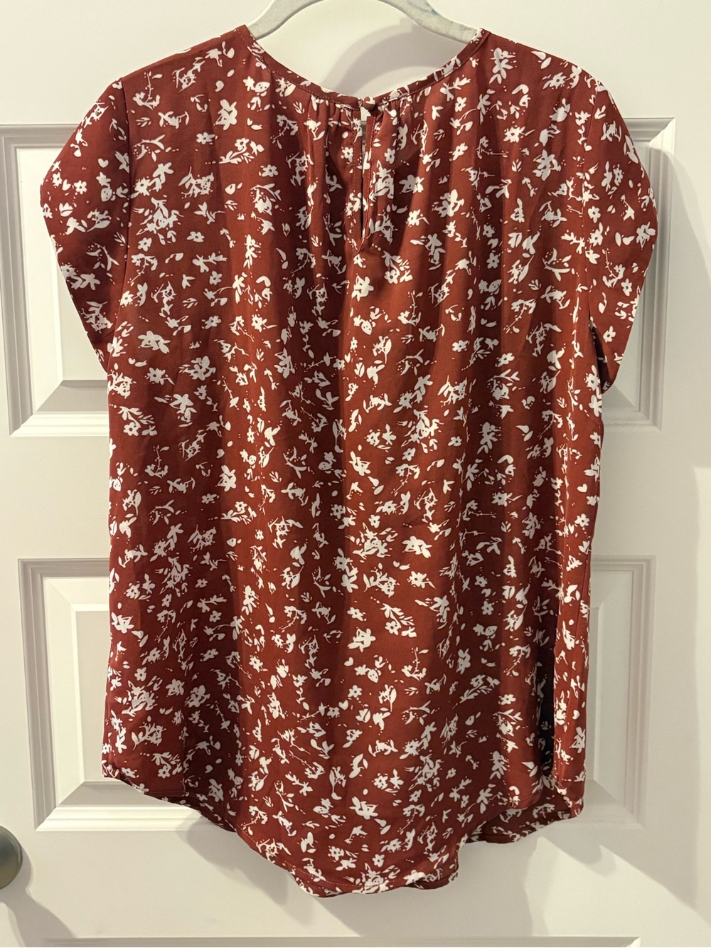 41 Hawthorn Rust Floral Short Sleeve Top - Picture 2 of 2